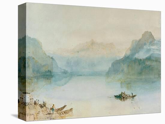 Lake Lucerne: The Bay of Uri, from Brunnen, Circa 1841-2-J. M. W. Turner-Stretched Canvas