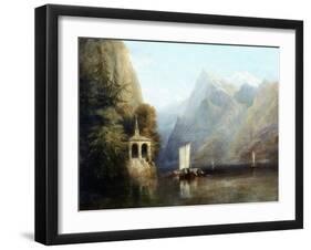 Lake Lucerne with William Tell's Chapel, 1844-Thomas Miles Richardson-Framed Giclee Print