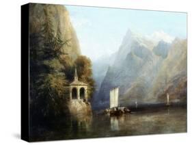 Lake Lucerne with William Tell's Chapel, 1844-Thomas Miles Richardson-Stretched Canvas