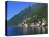 Lake Lugano, Lombardy, Italy-Richard Ashworth-Stretched Canvas