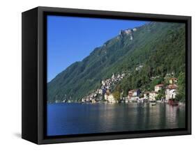 Lake Lugano, Lombardy, Italy-Richard Ashworth-Framed Stretched Canvas