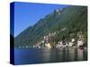 Lake Lugano, Lombardy, Italy-Richard Ashworth-Stretched Canvas