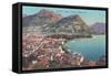 Lake Lugano, Monte Boglia, Monte Bre-null-Framed Stretched Canvas