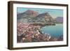 Lake Lugano, Monte Boglia, Monte Bre-null-Framed Art Print