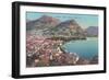 Lake Lugano, Monte Boglia, Monte Bre-null-Framed Art Print