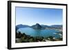 Lake Lugano, Panoramic View from the Top, Switzerland-zveiger-Framed Photographic Print