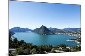 Lake Lugano, Panoramic View from the Top, Switzerland-zveiger-Mounted Photographic Print