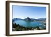 Lake Lugano, Panoramic View from the Top, Switzerland-zveiger-Framed Photographic Print