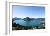 Lake Lugano, Panoramic View from the Top, Switzerland-zveiger-Framed Photographic Print