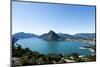 Lake Lugano, Panoramic View from the Top, Switzerland-zveiger-Mounted Photographic Print