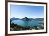 Lake Lugano, Panoramic View from the Top, Switzerland-zveiger-Framed Photographic Print