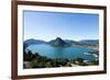 Lake Lugano, Panoramic View from the Top, Switzerland-zveiger-Framed Photographic Print