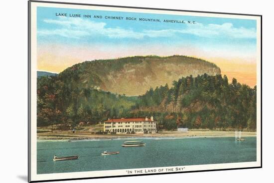 Lake Lure Inn, Chimney Rock Mountain, Asheville, North Carolina-null-Mounted Art Print