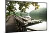 Lake Lure, North Carolina: a Man Goes for a Run Along the Shoreline of Lake Lure-Brad Beck-Mounted Photographic Print