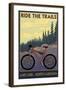 Lake Lure, North Carolina - Ride the Trails-Lantern Press-Framed Art Print