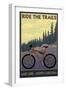 Lake Lure, North Carolina - Ride the Trails-Lantern Press-Framed Art Print