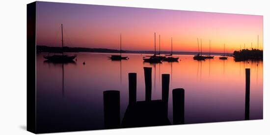 Lake Macatawa at dawn, Holland, Ottawa County, Michigan, USA-null-Stretched Canvas