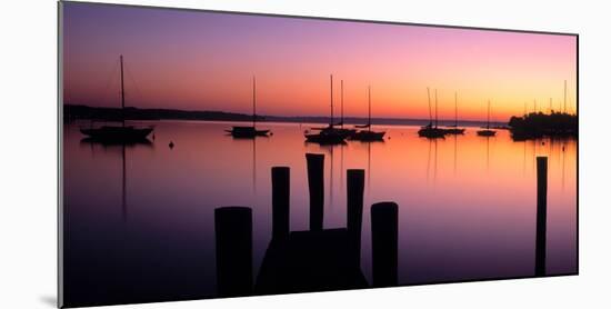 Lake Macatawa at dawn, Holland, Ottawa County, Michigan, USA-null-Mounted Photographic Print