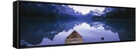 Lake Maligne, Jasper National Park, Alberta, Rockies, Canada-Peter Adams-Framed Stretched Canvas