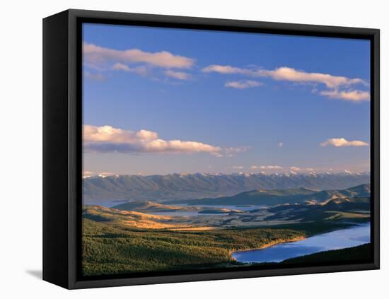 Lake Mary Ronan and Flathead Lake, Elmo, Montana, USA-Chuck Haney-Framed Stretched Canvas