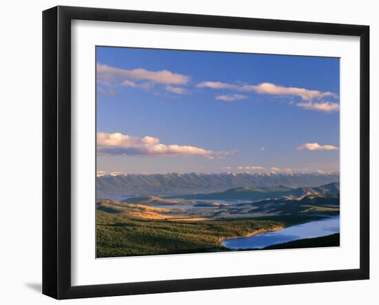 Lake Mary Ronan and Flathead Lake, Elmo, Montana, USA-Chuck Haney-Framed Photographic Print