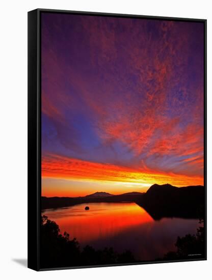 Lake Mashu in Dawn-null-Framed Stretched Canvas