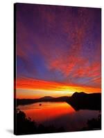 Lake Mashu in Dawn-null-Stretched Canvas