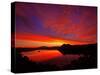 Lake Mashu in Dawn-null-Stretched Canvas