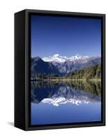 Lake Matheson and Mt.Cook, South Island, New Zealand-Steve Vidler-Framed Stretched Canvas