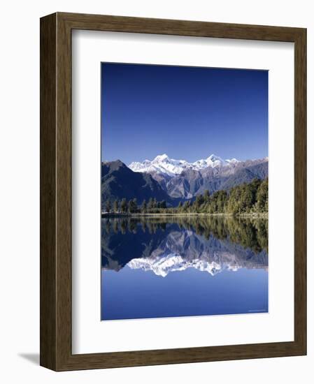 Lake Matheson and Mt.Cook, South Island, New Zealand-Steve Vidler-Framed Photographic Print