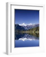 Lake Matheson and Mt.Cook, South Island, New Zealand-Steve Vidler-Framed Photographic Print