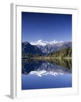 Lake Matheson and Mt.Cook, South Island, New Zealand-Steve Vidler-Framed Photographic Print