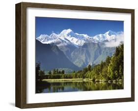 Lake Matheson, Mount Tasman and Mount Cook, Westland Tai Poutini National Park, New Zealand-Jochen Schlenker-Framed Photographic Print