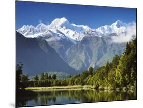 Lake Matheson, Mount Tasman and Mount Cook, Westland Tai Poutini National Park, New Zealand-Jochen Schlenker-Mounted Photographic Print