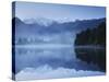 Lake Matheson, Mount Tasman and Mount Cook, Westland Tai Poutini National Park, New Zealand-null-Stretched Canvas