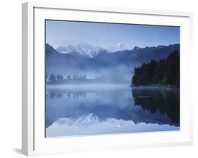 Lake Matheson, Mount Tasman and Mount Cook, Westland Tai Poutini National Park, New Zealand-null-Framed Photographic Print