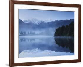 Lake Matheson, Mount Tasman and Mount Cook, Westland Tai Poutini National Park, New Zealand-null-Framed Photographic Print