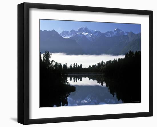 Lake Matheson, Mt. Cook, New Zealand-Peter Adams-Framed Photographic Print