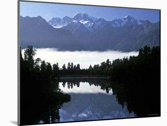 Lake Matheson, Mt. Cook, New Zealand-Peter Adams-Mounted Photographic Print