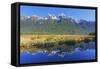 Lake Matheson Reflections, Fiordland National Park, Milford Sound, South Island, New Zealand-Marco Simoni-Framed Stretched Canvas