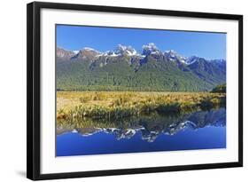 Lake Matheson Reflections, Fiordland National Park, Milford Sound, South Island, New Zealand-Marco Simoni-Framed Photographic Print