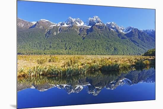 Lake Matheson Reflections, Fiordland National Park, Milford Sound, South Island, New Zealand-Marco Simoni-Mounted Premium Photographic Print