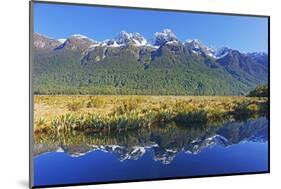 Lake Matheson Reflections, Fiordland National Park, Milford Sound, South Island, New Zealand-Marco Simoni-Mounted Photographic Print