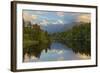 Lake Matheson with Mount Cook and Mount Tasman, West Coast, South Island, New Zealand, Pacific-Stuart Black-Framed Photographic Print