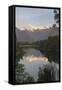 Lake Matheson with Mount Cook and Mount Tasman, West Coast, South Island, New Zealand, Pacific-Stuart Black-Framed Stretched Canvas