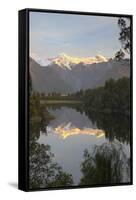 Lake Matheson with Mount Cook and Mount Tasman, West Coast, South Island, New Zealand, Pacific-Stuart Black-Framed Stretched Canvas