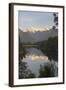 Lake Matheson with Mount Cook and Mount Tasman, West Coast, South Island, New Zealand, Pacific-Stuart Black-Framed Photographic Print