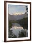 Lake Matheson with Mount Cook and Mount Tasman, West Coast, South Island, New Zealand, Pacific-Stuart Black-Framed Photographic Print