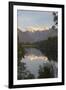 Lake Matheson with Mount Cook and Mount Tasman, West Coast, South Island, New Zealand, Pacific-Stuart Black-Framed Photographic Print