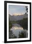 Lake Matheson with Mount Cook and Mount Tasman, West Coast, South Island, New Zealand, Pacific-Stuart Black-Framed Photographic Print